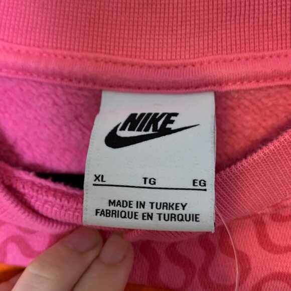 Nike Women's Project Uphoria Floral Sweatshirt in Orange Size XL DV9648-819 - Picture 8 of 10